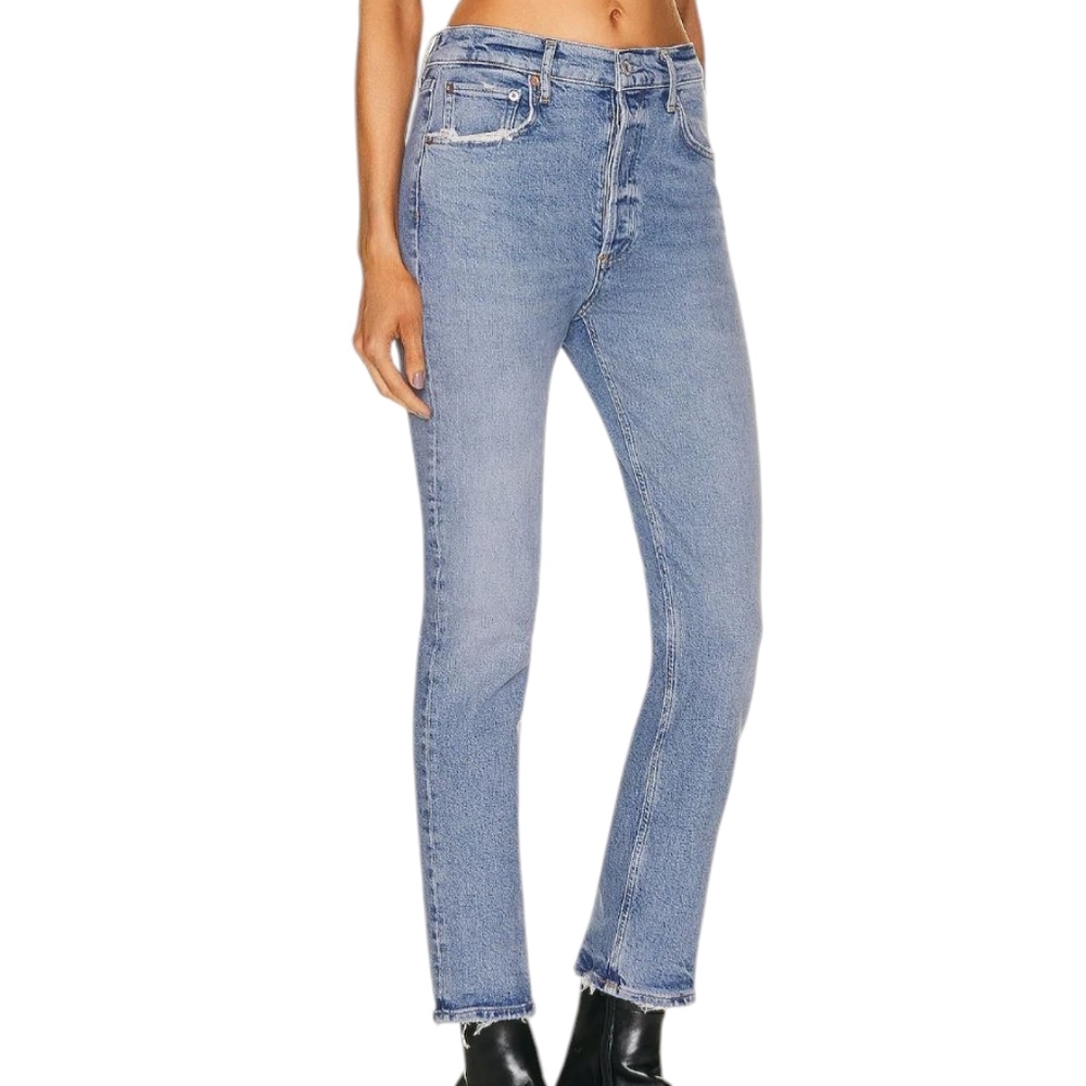 AGOLDE Riley Long High Rise Straight Leg Jeans..Size 28